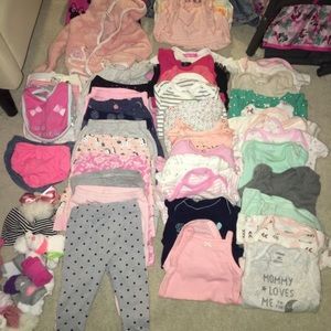 Baby girl clothes size 3-6ma few 0-3m too!
